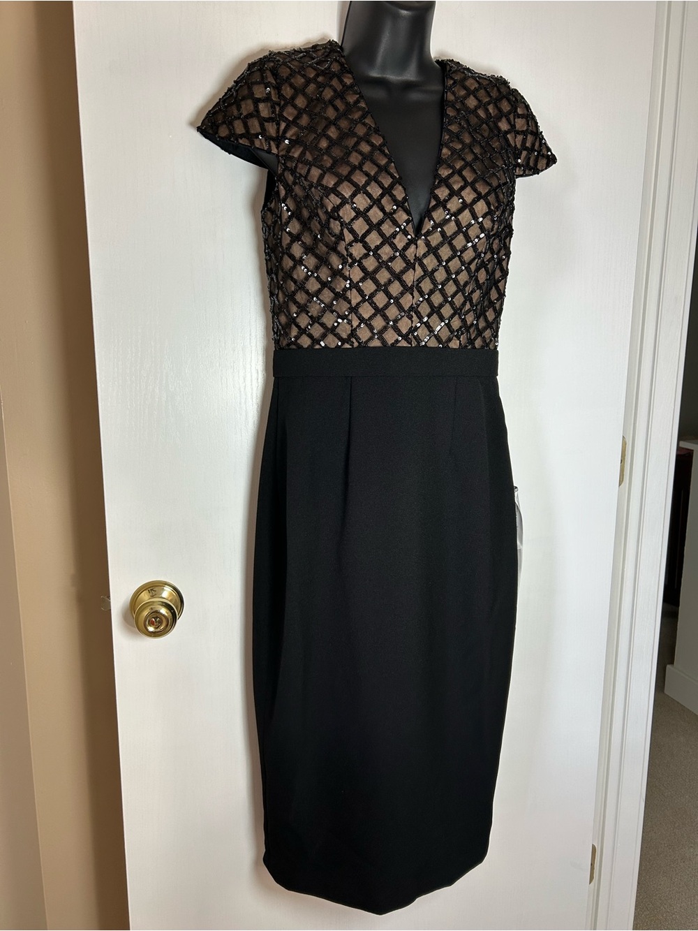 Dress The Population black and sequined dress
